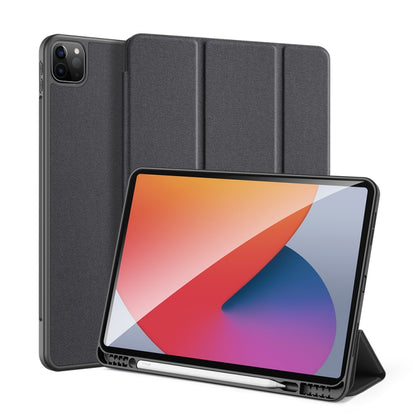 For iPad Pro 12.9 2022 / 2021 / 2020 DUX DUCIS Domo Series Horizontal Flip Magnetic TPU + PU Leather Tablet Case with Three-folding Holder & Pen Slot & Sleep / Wake-up Function(Black) by DUX DUCIS