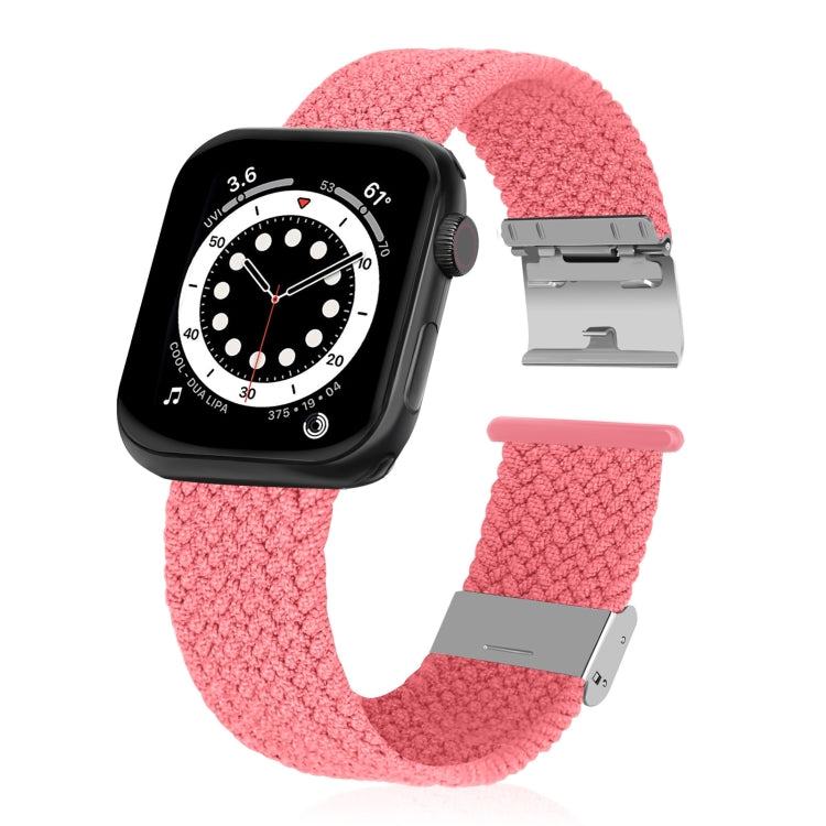 Braided + Stainless Steel Watch Band For Apple Watch Series 7 45mm / 6 & SE & 5 & 4 44mm / 3 & 2 & 1 42mm(Pink) by bashfashion