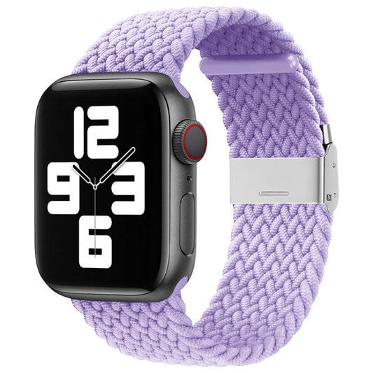 Braided + Stainless Steel Watch Band For Apple Watch Ultra 49mm&Watch Ultra 2 49mm / Series 9&8&7 45mm / SE 3&SE 2&6&SE&5&4 44mm / 3&2&1 42mm(British Lavender) by bashfashion