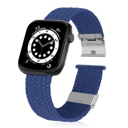 Braided + Stainless Steel Watch Band For Apple Watch Series 7 45mm / 6 & SE & 5 & 4 44mm / 3 & 2 & 1 42mm(Cold Sea Blue) by bashfashion