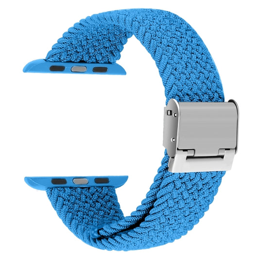 Braided + Stainless Steel Watch Band For Apple Watch Ultra 49mm&Watch Ultra 2 49mm / Series 9&8&7 45mm / SE 3&SE 2&6&SE&5&4 44mm / 3&2&1 42mm(Blue) by bashfashion