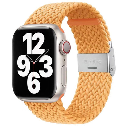 Braided + Stainless Steel Watch Band For Apple Watch Ultra 49mm&Watch Ultra 2 49mm / Series 9&8&7 45mm / SE 3&SE 2&6&SE&5&4 44mm / 3&2&1 42mm (Yellow) by bashfashion