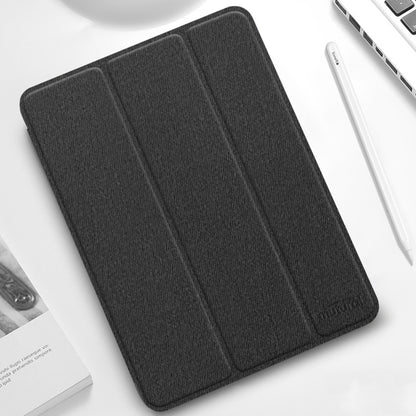 For iPad Pro 11 2022 / 2021 / 2020 Mutural YASHI Series TPU + PU Cloth Pattern Texture Horizontal Flip Leather Tablet Case with Three-folding Holder & Pen Slot & Wake-up / Sleep Function(Black) by Mutural