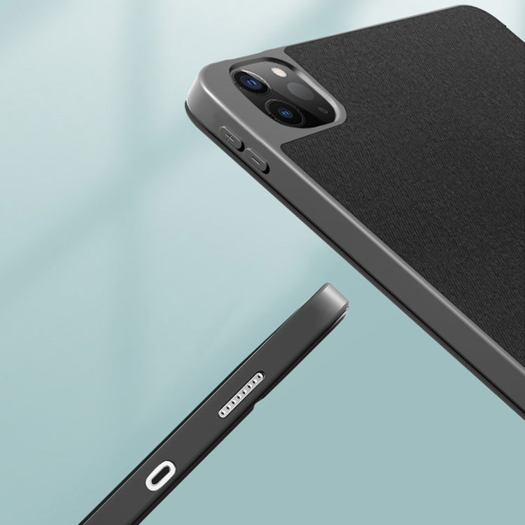 For iPad Pro 11 2022 / 2021 / 2020 Mutural YASHI Series TPU + PU Cloth Pattern Texture Horizontal Flip Leather Tablet Case with Three-folding Holder & Pen Slot & Wake-up / Sleep Function(Red) by Mutural