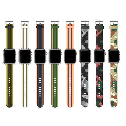 Silicone Replaceable Watch Band For Apple Watch Series 9&8&7 41mm / SE 3&SE 2&6&SE&5&4 40mm / 3&2&1 38mm(9) by bashfashion