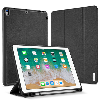 For iPad Air 10.5 (2019) / iPad Pro 10.5 DUX DUCIS Domo Series Horizontal Flip Magnetic PU Leather Case with 3-folding Holder & Pen Slot(Black) by DUX DUCIS