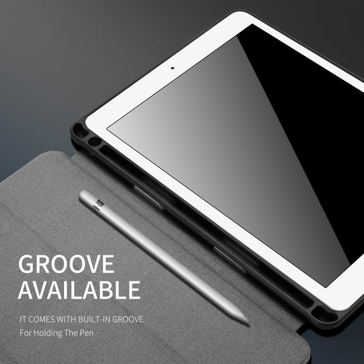 For iPad Air 10.5 (2019) / iPad Pro 10.5 DUX DUCIS Domo Series Horizontal Flip Magnetic PU Leather Case with 3-folding Holder & Pen Slot(Black) by DUX DUCIS