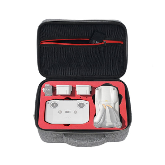 Portable Carry Case Waterproof Scratch-proof Anti-shock Travel Carrying Cover Case Box for DJI Air 2s(Grey+Red Liner) by bashfashion