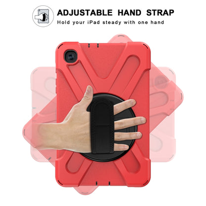 For Samsung Galaxy Tab A 8.4 2020 T307U Shockproof Colorful Silicone + PC Protective Case with Holder & Shoulder Strap & Hand Strap(Red) by bashfashion