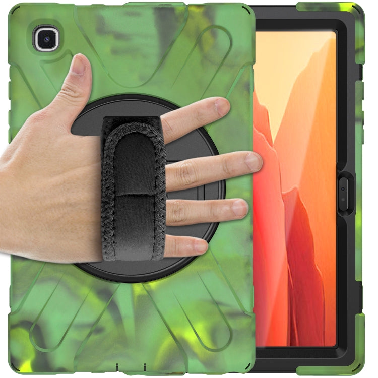For Samsung Galaxy Tab A7 10.4 2020 T500 / T505 Shockproof Colorful Silicone + PC Protective Case with Holder & Shoulder Strap & Hand Strap & Screen Protector(Camouflage) by bashfashion