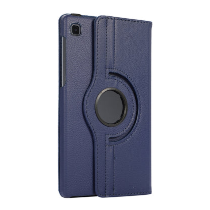 For Samsung Galaxy A7 Lite T220 360 Degree Rotation Litchi Texture Flip Leather Case with Holder(Blue) by bashfashion