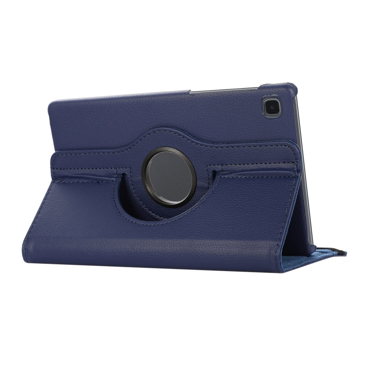 For Samsung Galaxy A7 Lite T220 360 Degree Rotation Litchi Texture Flip Leather Case with Holder(Blue) by bashfashion