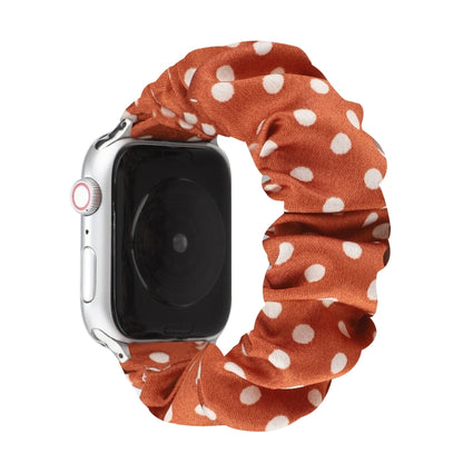Dots Hair Ring Cloth Watch Band For Apple Watch Ultra 49mm&Watch Ultra 2 49mm / Series 9&8&7 45mm / SE 3&SE 2&6&SE&5&4 44mm / 3&2&1 42mm(Orange) by bashfashion