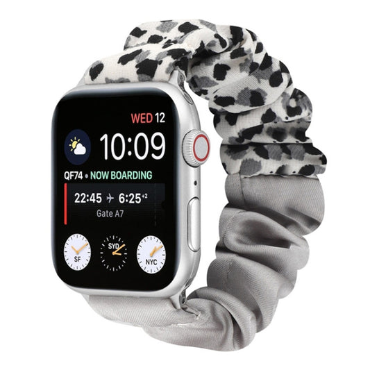 Butterfly Pattern Hair Ring Cloth Watch Band For Apple Watch Ultra 49mm&Watch Ultra 2 49mm / Series 9&8&7 45mm / SE 3&SE 2&6&SE&5&4 44mm / 3&2&1 42mm(C) by bashfashion