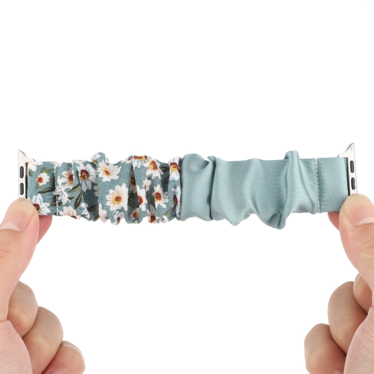 Butterfly Pattern Hair Ring Cloth Watch Band For Apple Watch Ultra 49mm&Watch Ultra 2 49mm / Series 9&8&7 45mm / SE 3&SE 2&6&SE&5&4 44mm / 3&2&1 42mm(D) by bashfashion