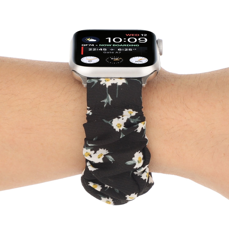 Butterfly Pattern Hair Ring Cloth Watch Band For Apple Watch Ultra 49mm&Watch Ultra 2 49mm / Series 9&8&7 45mm / SE 3&SE 2&6&SE&5&4 44mm / 3&2&1 42mm(E) by bashfashion