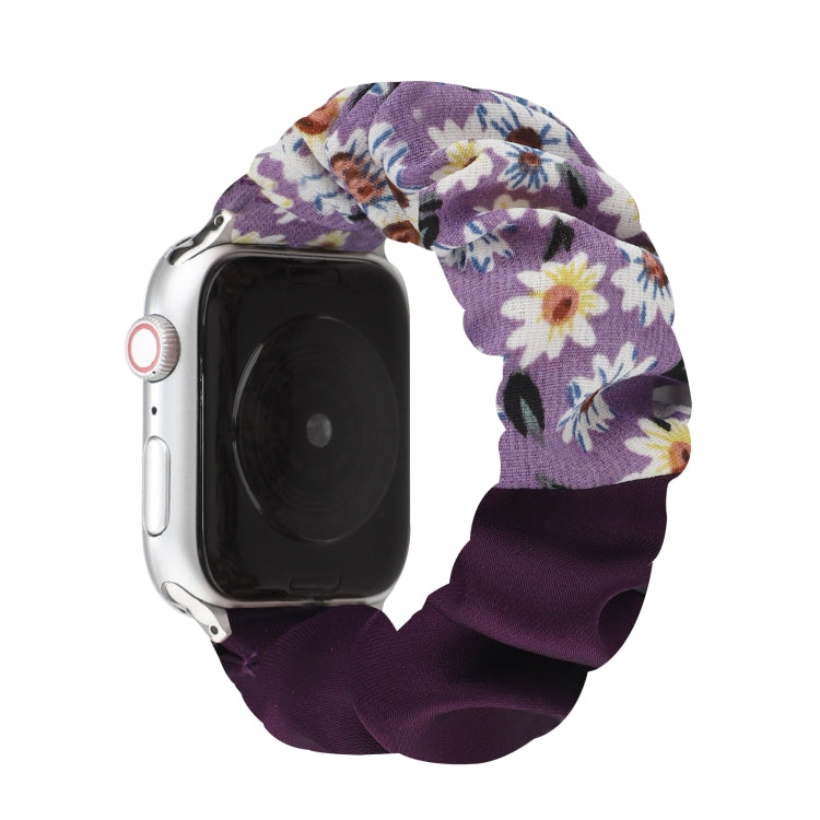 Butterfly Pattern Hair Ring Cloth Watch Band For Apple Watch Ultra 49mm&Watch Ultra 2 49mm / Series 9&8&7 45mm / SE 3&SE 2&6&SE&5&4 44mm / 3&2&1 42mm(F) by bashfashion