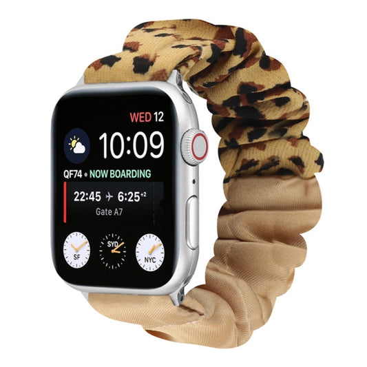 Butterfly Pattern Hair Ring Cloth Watch Band For Apple Watch Ultra 49mm&Watch Ultra 2 49mm / Series 9&8&7 45mm / SE 3&SE 2&6&SE&5&4 44mm / 3&2&1 42mm(G) by bashfashion