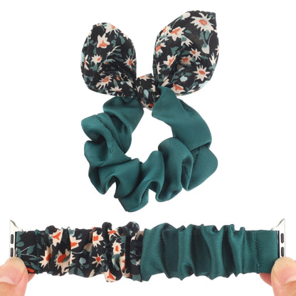 Butterfly Pattern Hair Ring Cloth Watch Band For Apple Watch Ultra 49mm&Watch Ultra 2 49mm / Series 9&8&7 45mm / SE 3&SE 2&6&SE&5&4 44mm / 3&2&1 42mm(I) by bashfashion