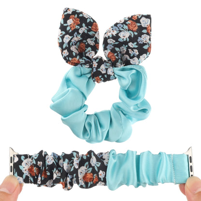 Butterfly Pattern Hair Ring Cloth Watch Band For Apple Watch Ultra 49mm&Watch Ultra 2 49mm / Series 9&8&7 45mm / SE 3&SE 2&6&SE&5&4 44mm / 3&2&1 42mm(J) by bashfashion