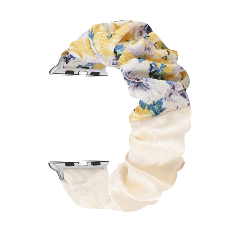 Butterfly Pattern Hair Ring Cloth Watch Band For Apple Watch Ultra 49mm&Watch Ultra 2 49mm / Series 9&8&7 45mm / SE 3&SE 2&6&SE&5&4 44mm / 3&2&1 42mm(K) by bashfashion