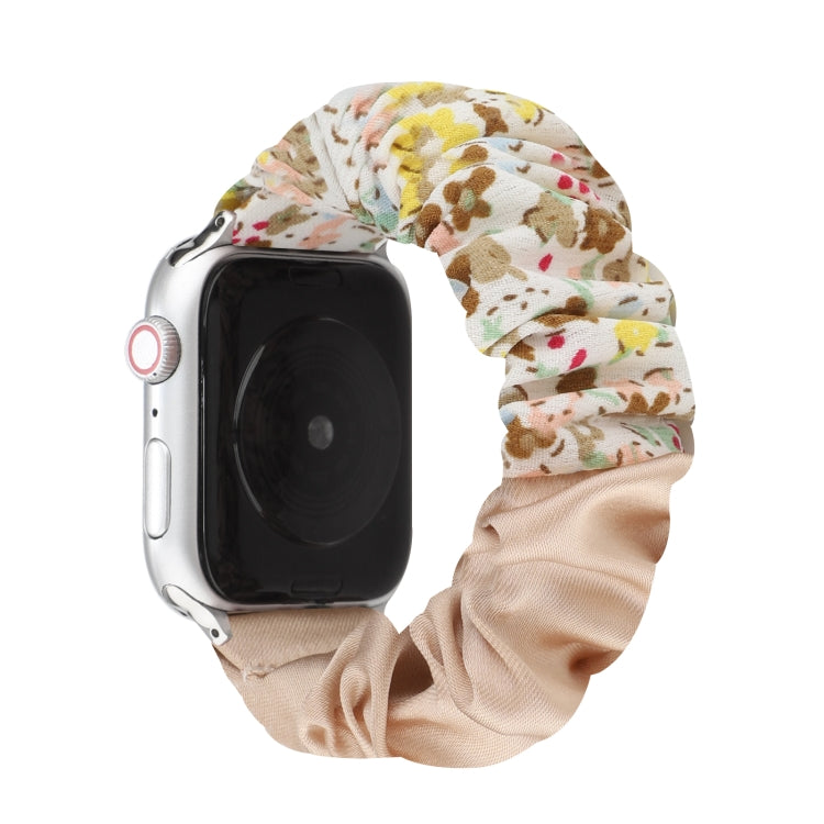 Butterfly Pattern Hair Ring Cloth Watch Band For Apple Watch Series 7 45mm / 6 & SE & 5 & 4 44mm / 3 & 2 & 1 42mm(P) by bashfashion