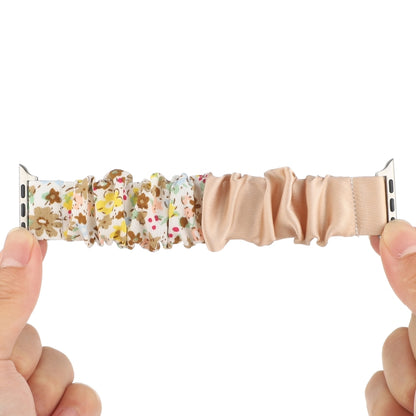 Butterfly Pattern Hair Ring Cloth Watch Band For Apple Watch Series 7 45mm / 6 & SE & 5 & 4 44mm / 3 & 2 & 1 42mm(P) by bashfashion