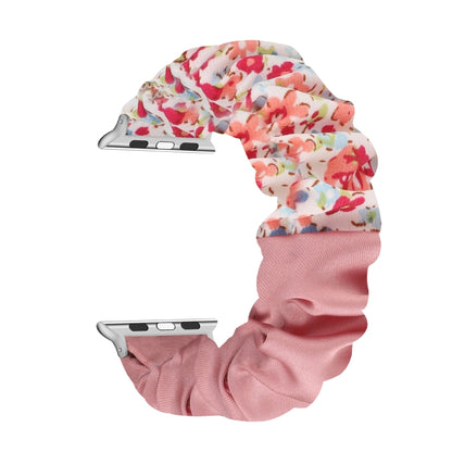 Butterfly Pattern Hair Ring Cloth Watch Band For Apple Watch Ultra 49mm&Watch Ultra 2 49mm / Series 9&8&7 45mm / SE 3&SE 2&6&SE&5&4 44mm / 3&2&1 42mm(Q) by bashfashion