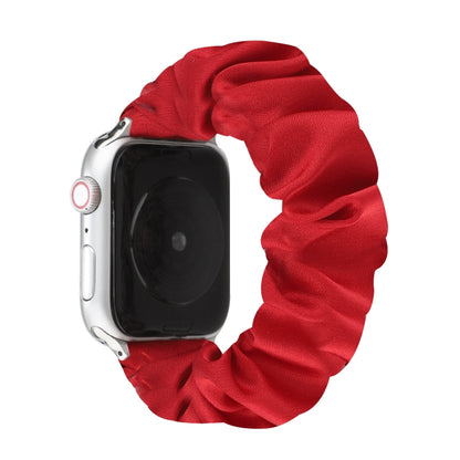 Butterfly Pattern Hair Ring Cloth Watch Band For Apple Watch Series 9&8&7 41mm / SE 3&SE 2&6&SE&5&4 40mm / 3&2&1 38mm(B) by bashfashion