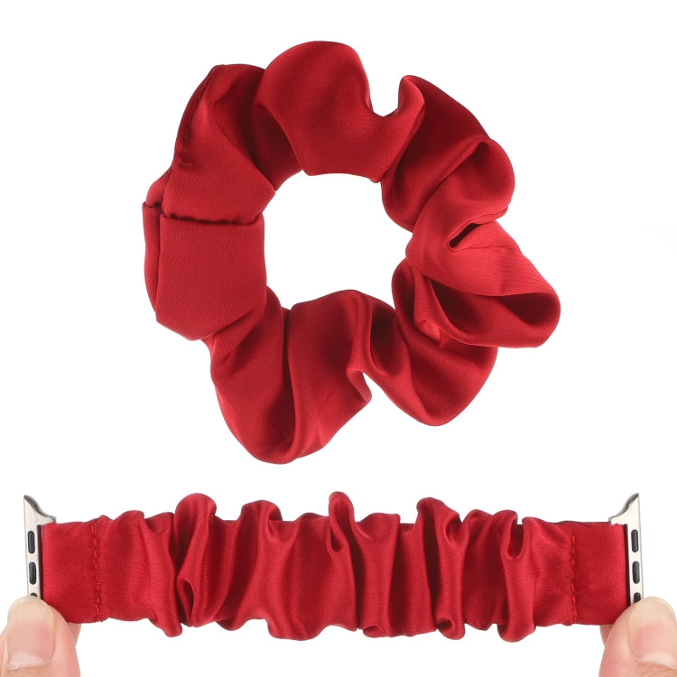 Butterfly Pattern Hair Ring Cloth Watch Band For Apple Watch Series 9&8&7 41mm / SE 3&SE 2&6&SE&5&4 40mm / 3&2&1 38mm(B) by bashfashion