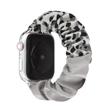 Butterfly Pattern Hair Ring Cloth Watch Band For Apple Watch Series 9&8&7 41mm / SE 3&SE 2&6&SE&5&4 40mm / 3&2&1 38mm(C) by bashfashion
