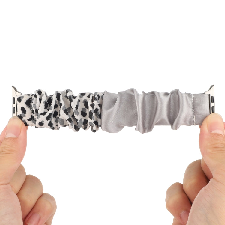 Butterfly Pattern Hair Ring Cloth Watch Band For Apple Watch Series 9&8&7 41mm / SE 3&SE 2&6&SE&5&4 40mm / 3&2&1 38mm(C) by bashfashion