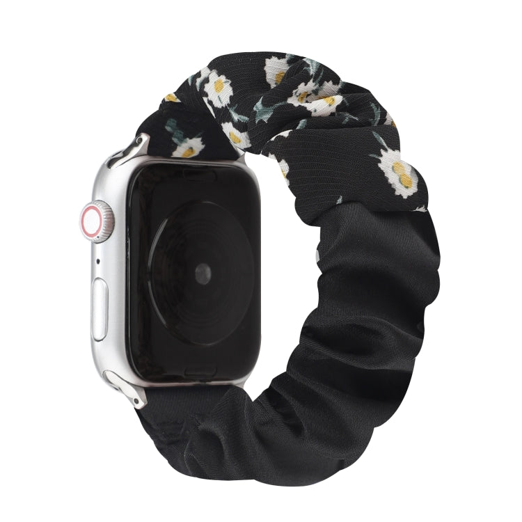 Butterfly Pattern Hair Ring Cloth Watch Band For Apple Watch Series 9&8&7 41mm / SE 3&SE 2&6&SE&5&4 40mm / 3&2&1 38mm(E) by bashfashion