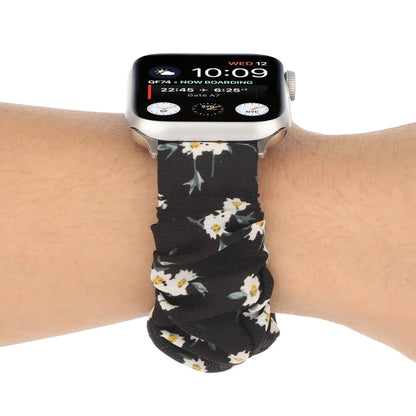 Butterfly Pattern Hair Ring Cloth Watch Band For Apple Watch Series 9&8&7 41mm / SE 3&SE 2&6&SE&5&4 40mm / 3&2&1 38mm(E) by bashfashion