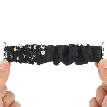 Butterfly Pattern Hair Ring Cloth Watch Band For Apple Watch Series 9&8&7 41mm / SE 3&SE 2&6&SE&5&4 40mm / 3&2&1 38mm(E) by bashfashion