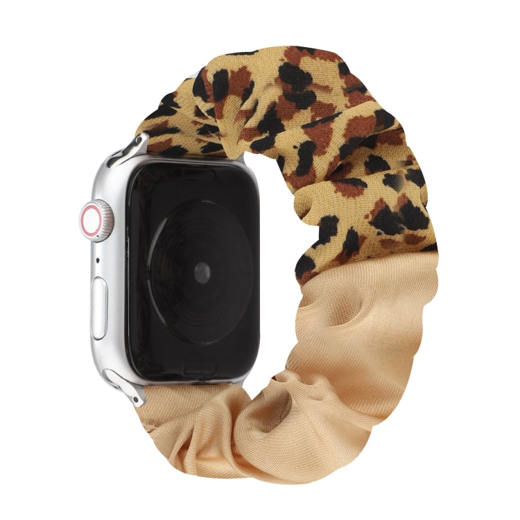 Butterfly Pattern Hair Ring Cloth Watch Band For Apple Watch Series 7 41mm / 6 & SE & 5 & 4 40mm / 3 & 2 & 1 38mm(G) by bashfashion