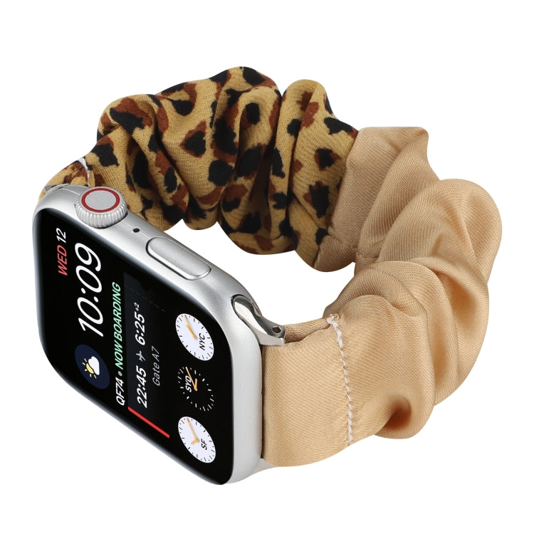 Butterfly Pattern Hair Ring Cloth Watch Band For Apple Watch Series 7 41mm / 6 & SE & 5 & 4 40mm / 3 & 2 & 1 38mm(G) by bashfashion