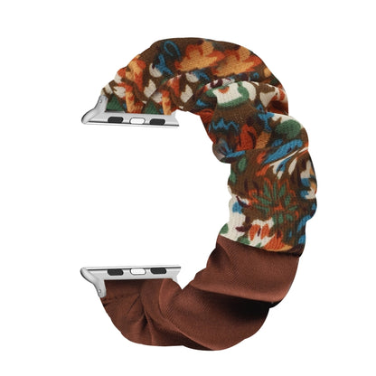 Butterfly Pattern Hair Ring Cloth Watch Band For Apple Watch Series 9&8&7 41mm / SE 3&SE 2&6&SE&5&4 40mm / 3&2&1 38mm(H) by bashfashion