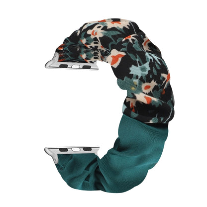 Butterfly Pattern Hair Ring Cloth Watch Band For Apple Watch Series 9&8&7 41mm / SE 3&SE 2&6&SE&5&4 40mm / 3&2&1 38mm(I) by bashfashion