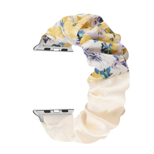 Butterfly Pattern Hair Ring Cloth Watch Band For Apple Watch Series 7 41mm / 6 & SE & 5 & 4 40mm / 3 & 2 & 1 38mm(K) by bashfashion