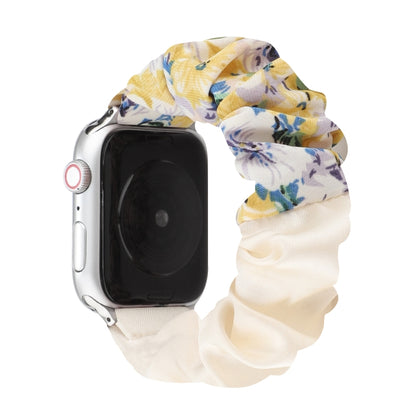 Butterfly Pattern Hair Ring Cloth Watch Band For Apple Watch Series 7 41mm / 6 & SE & 5 & 4 40mm / 3 & 2 & 1 38mm(K) by bashfashion