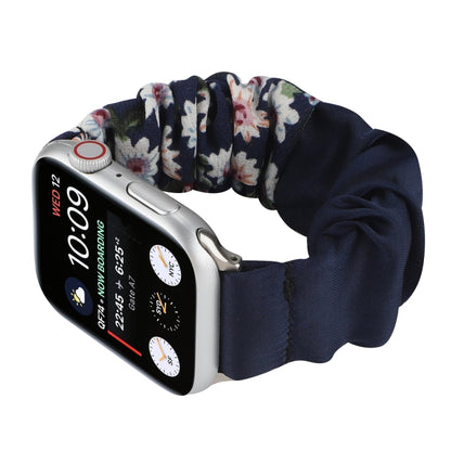 Butterfly Pattern Hair Ring Cloth Watch Band For Apple Watch Series 9&8&7 41mm / SE 3&SE 2&6&SE&5&4 40mm / 3&2&1 38mm(M) by bashfashion