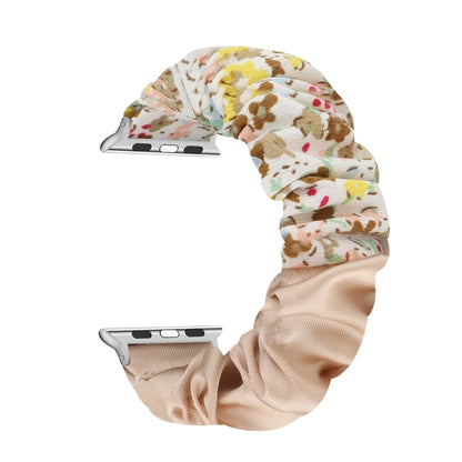 Butterfly Pattern Hair Ring Cloth Watch Band For Apple Watch Series 9&8&7 41mm / SE 3&SE 2&6&SE&5&4 40mm / 3&2&1 38mm(P) by bashfashion