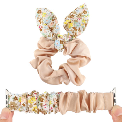 Butterfly Pattern Hair Ring Cloth Watch Band For Apple Watch Series 9&8&7 41mm / SE 3&SE 2&6&SE&5&4 40mm / 3&2&1 38mm(P) by bashfashion