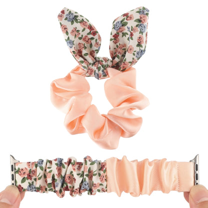 Butterfly Pattern Hair Ring Cloth Watch Band For Apple Watch Series 9&8&7 41mm / SE 3&SE 2&6&SE&5&4 40mm / 3&2&1 38mm(S) by bashfashion