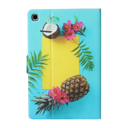 For Samsung Galaxy Tab A7 Lite 8.7 (2021) T220 Voltage Texture Coloured Drawing Horizontal Flip Leather Case with Holder & Card Slot(Pineapple) by bashfashion
