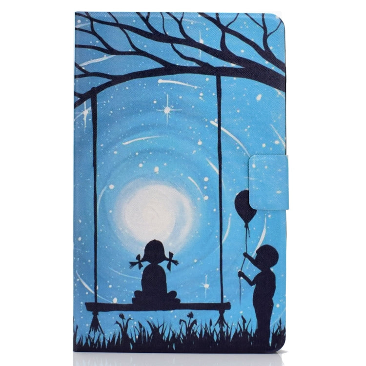 For Samsung Galaxy Tab A7 Lite 8.7 (2021) T220 Voltage Texture Coloured Drawing Horizontal Flip Leather Case with Holder & Card Slot(Lovers) by bashfashion