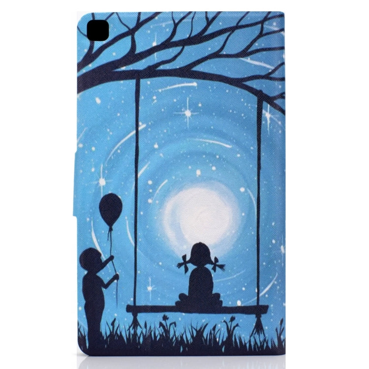 For Samsung Galaxy Tab A7 Lite 8.7 (2021) T220 Voltage Texture Coloured Drawing Horizontal Flip Leather Case with Holder & Card Slot(Lovers) by bashfashion