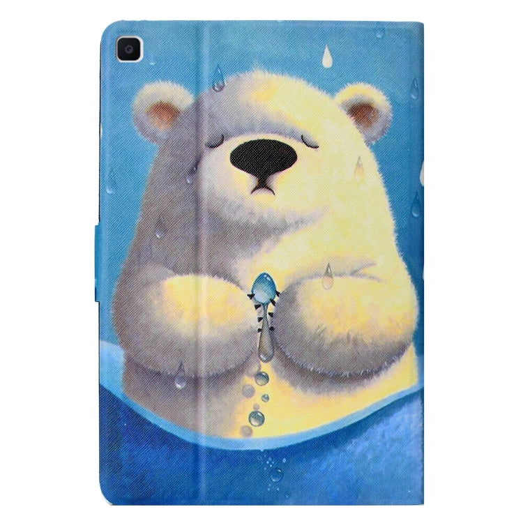 For Samsung Galaxy Tab A7 Lite 8.7 (2021) T220 Voltage Texture Coloured Drawing Horizontal Flip Leather Case with Holder & Card Slot(Polar Bear) by bashfashion