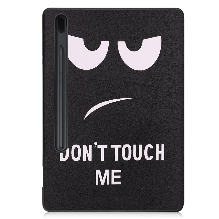 For Samsung Galaxy Tab S7 Lite T730 / T735 / Tab S7 FE T736 Custer Painted TPU Smart Tablet Leather Case with Sleep / Wake-up Function & 3-Fold Holder & Pen Slot(Big Eye ME) by bashfashion